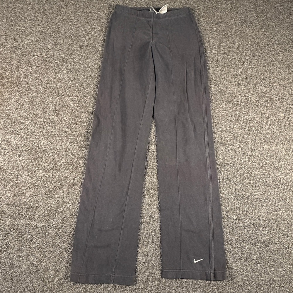 Nike Black Track Pants with White Swoosh